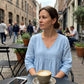 👚 50% RABATT NU! 🕊️ Kvinnors casual V-ringad spetskant topp – Kejsarskuren, lättvikt & 3/4 ärmar – Flödande, andningsbar & romantisk – perfekt för vårdagsklädsel eller en chic lunch ✨