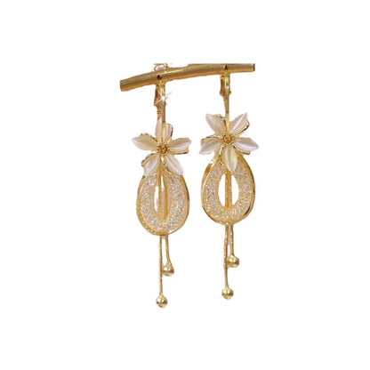 🌸 50% RABATT! ✨ Blomma tofs hängande örhängen – Opalescent, gnistrande & dynamiska – Lätta, färgsprakande – perfekta för fest, festival eller sommarvardag 💫