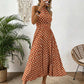 👗 50% RABATT! ⏳ Halterklänning med prickar för dam – Flödande & ledig passform – Perfekt för sommar, strand eller lata dagar – romantisk stil med retrokänsla 🌸
