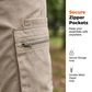 🩳 50% RABATT NU! 🔧 Herr zip-up cargoshorts – Andningsbara, säkra fickor & lös passform – Ledredo, stadsmart – perfekta för utomhusäventyr eller vardagskomfort 🌲
