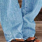 👖 50% RABATT NU! 🔥 Slim fit-jeans med utsvängda ben i sliten stil – Stretchig denim & vintage-look – Slitna detaljer & smickrande passform – perfekta för streetstyle eller lediga dagar ✨