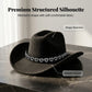 🤠 50% RABATT! 💖 Cowboyhatt för damer med strasshjärta – Elegant fedora i fransk jazzstil – Snygg detalj, lätt & justerbar – perfekt för festivaler, konserter eller en chic sommarkväll 🎶