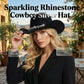 🤠 50% RABATT! 💖 Cowboyhatt för damer med strasshjärta – Elegant fedora i fransk jazzstil – Snygg detalj, lätt & justerbar – perfekt för festivaler, konserter eller en chic sommarkväll 🎶