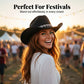 🤠 50% RABATT! 💖 Cowboyhatt för damer med strasshjärta – Elegant fedora i fransk jazzstil – Snygg detalj, lätt & justerbar – perfekt för festivaler, konserter eller en chic sommarkväll 🎶