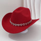 🤠 50% RABATT! 💖 Cowboyhatt för damer med strasshjärta – Elegant fedora i fransk jazzstil – Snygg detalj, lätt & justerbar – perfekt för festivaler, konserter eller en chic sommarkväll 🎶