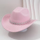 🤠 50% RABATT! 💖 Cowboyhatt för damer med strasshjärta – Elegant fedora i fransk jazzstil – Snygg detalj, lätt & justerbar – perfekt för festivaler, konserter eller en chic sommarkväll 🎶