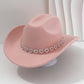 🤠 50% RABATT! 💖 Cowboyhatt för damer med strasshjärta – Elegant fedora i fransk jazzstil – Snygg detalj, lätt & justerbar – perfekt för festivaler, konserter eller en chic sommarkväll 🎶
