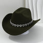 🤠 50% RABATT! 💖 Cowboyhatt för damer med strasshjärta – Elegant fedora i fransk jazzstil – Snygg detalj, lätt & justerbar – perfekt för festivaler, konserter eller en chic sommarkväll 🎶