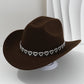 🤠 50% RABATT! 💖 Cowboyhatt för damer med strasshjärta – Elegant fedora i fransk jazzstil – Snygg detalj, lätt & justerbar – perfekt för festivaler, konserter eller en chic sommarkväll 🎶