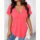 👚 50% RABATT NU! 🔥 Casual T-shirt med V-ringning & korta ärmar för dam – Mjuk & lätt – Perfekt för vardag, strand eller avslappnad sommarstil – enkel men elegant 🌸