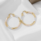 💫 50% RABATT! ✨ Eleganta tvinnade hoop-örhängen för damer – Slimmade & lätta – Guldpläterade, tidlös design – perfekta för vardag eller fest – smidiga att bära hela dagen 💛
