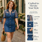 👗 60% RABATT NU! 🍷 Dams genomskinlig spets denim miniklänning – Kontrasttextur & söt design – Klubbredo, perfekt för fest eller utekväll – lekfull och elegant ✨