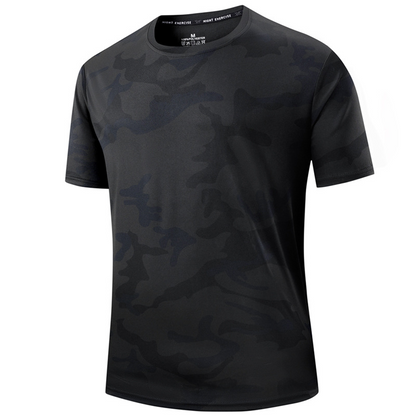 👕 60% RABATT! 🌿 Herr snabbtorkande kamouflage sport T-shirt – Andningsbar & lätt – Fukttransporterande, perfekt för gym, löpning eller utomhusaktiviteter 💪