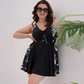 👗 60% RABATT! 🌸 Damernas tryckt ärmlös V-ringad baddräkt – Lindrig & snabbtorkande – Perfekt för bad, sol eller strand – skön passform & färgglatt mönster 🌊