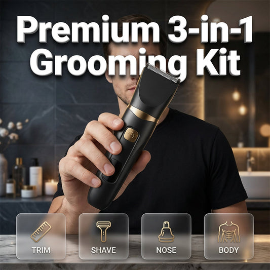 🪒 50% RABATT NU! 🔋 3-i-1 elektriskt groomingkit – USB-laddningsbart & sladdlöst – Perfekt för resa, hem eller gym – kompakt & mångsidigt för all ansning 🧔✨
