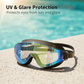 🏊 50% RABATT NU! 👓 HD Dimmfria Simglasögon med Bred Vy – Kristallklar syn & UV-skydd – Justerbara remmar, bekväm tätning – perfekt för träning, pool eller öppet vatten 🌊✨