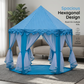 🏰 50% RABATT! 🧸 Barns hexagonalt slottstält med mesh-gardiner – Andningsbart & enkelt att sätta upp – Perfekt för inomhus- eller utomhuslek – stimulerar fantasin och skapar en mysig lekplats ✨🌈