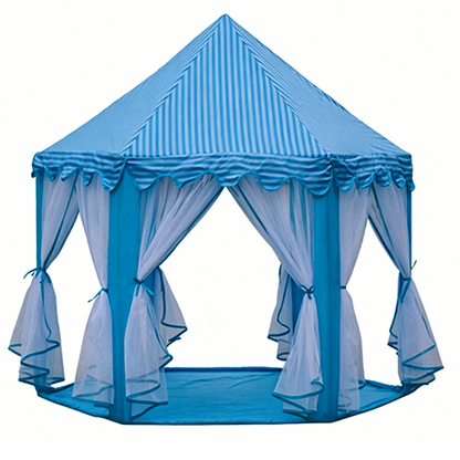 🏰 50% RABATT! 🧸 Barns hexagonalt slottstält med mesh-gardiner – Andningsbart & enkelt att sätta upp – Perfekt för inomhus- eller utomhuslek – stimulerar fantasin och skapar en mysig lekplats ✨🌈