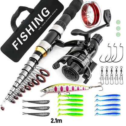 🚨⌛Nur heute: 50% Rabatt!🎣🎒Komplettes Reise-Angel-Set + Tragetasche – ideal für Angler unterwegs