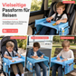 📢📢50% RABATT !!⏰Reisetisch für Kindersitze, Aktivitätstisch mit Schreibbrett für den Schoß und hängende Aufbewahrungstasche für die Rückenlehne von Kinderwagen