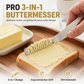 Professionelles 3-in-1 Buttermesser und Streichmesser aus 304 Edelstahl
