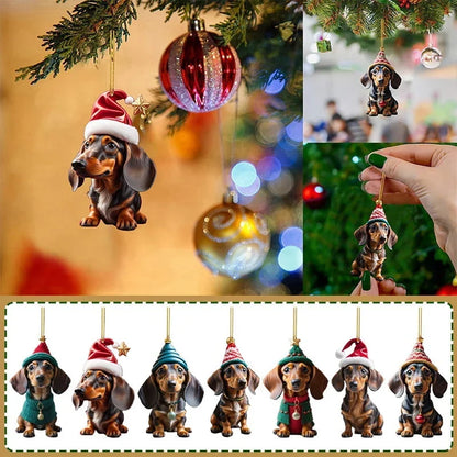 🎄【7 Stück】🐕 Christbaumschmuck in Welpenform