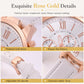 🌸 JETZT 50 % RABATT! 🌸 Schlichte Damen-Quarzuhr mit Lederarmband und Drei-Augen-Zifferblatt