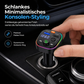 Bluetooth Auto FM-Transmitter, MP3-Player mit PD-Schnellladung, Dual-USB-Anschlüssen und Ambientelicht