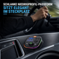 Bluetooth Auto FM-Transmitter, MP3-Player mit PD-Schnellladung, Dual-USB-Anschlüssen und Ambientelicht