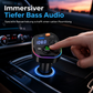 Bluetooth Auto FM-Transmitter, MP3-Player mit PD-Schnellladung, Dual-USB-Anschlüssen und Ambientelicht
