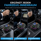 Bluetooth Auto FM-Transmitter, MP3-Player mit PD-Schnellladung, Dual-USB-Anschlüssen und Ambientelicht