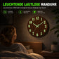 🔥 Zeitlich begrenztes Angebot 🕰️ 12 Zoll geräuschlose hölzerne Wanduhr – mit leuchtender Anzeige und MDF-Holzoptik ✨