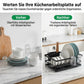 🔥50 % Rabatt🔥✨Mehrschichtige Küchen-Abtropfgestell und Aufbewahrungsorganizer für Geschirr mit Stahlrahmen