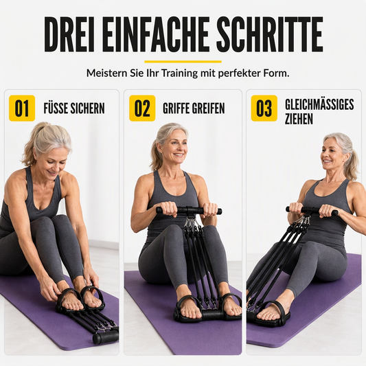 📢📢 50 % RABATT ⏰ Multifunktionales Widerstandsband mit Fußpedal, elastische Zugschnur