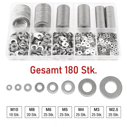 ⚙️Edelstahl Unterlegscheiben Sortiment Set mit Aufbewahrungsbox