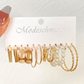 Klassisches geometrisches Ohrring-Set mit 6 Stück