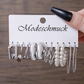 Klassisches geometrisches Ohrring-Set mit 6 Stück