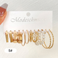 Klassisches geometrisches Ohrring-Set mit 6 Stück